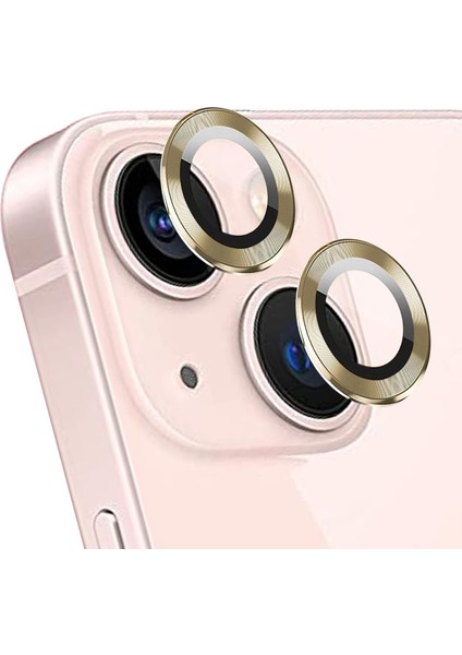 Apple iPhone 15 Plus Tekli Kamera Lens Koruma Camı Gold