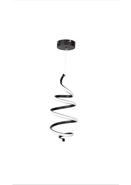 Spirale LED Avize Siyah (Günışığı)