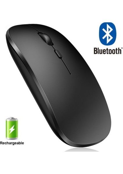 Blue İnter LE101 Bluetooth & Wireless Şarj Edilebilir Kablosuz Mouse - Siyah