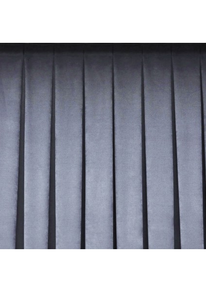 Petek Dokulu Kadife Fon Perde 1/2,5 Normal Pile Tek Kanat - Koyu Gri indirimleri