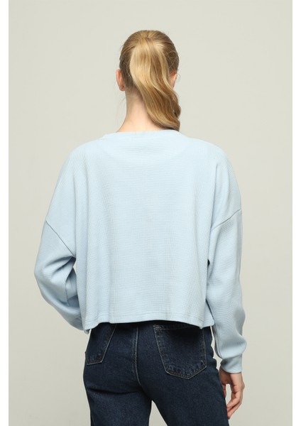 Kadın V Yaka Uzun Kol Oversize Özel Kumaş Bluz modelleri