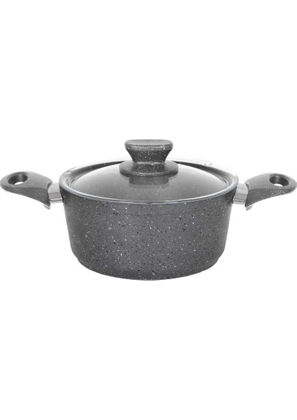 Döküm Granit Yanmaz Yapışmaz Derin Yemek Tenceresi 24 cm