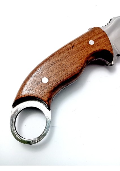 El Yapımı Kahverengi Kök Ceviz Kabzeli Paslanmaz Çelikten Kamp Bıçağı indirimleri