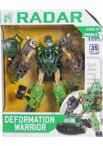 Deformation Warrior Robota Dönüşen Araba - Yeşil