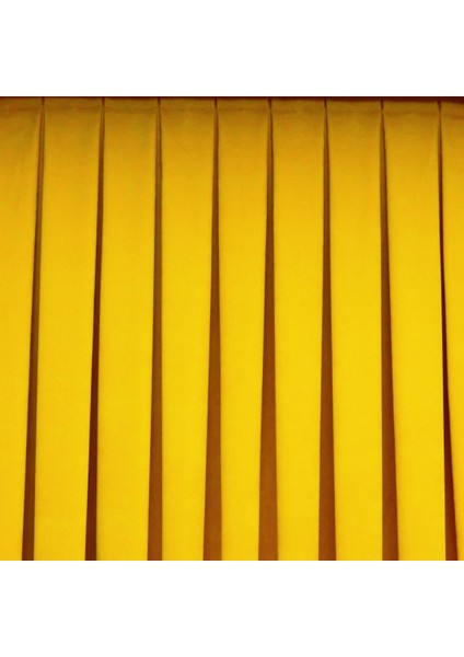 Petek Dokulu Kadife Fon Perde 1/2,5 Normal Pile Tek Kanat - Sarı fırsatları