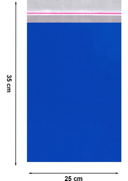25X35 Mavi Metalize Hediye Paketi 50 Adet
