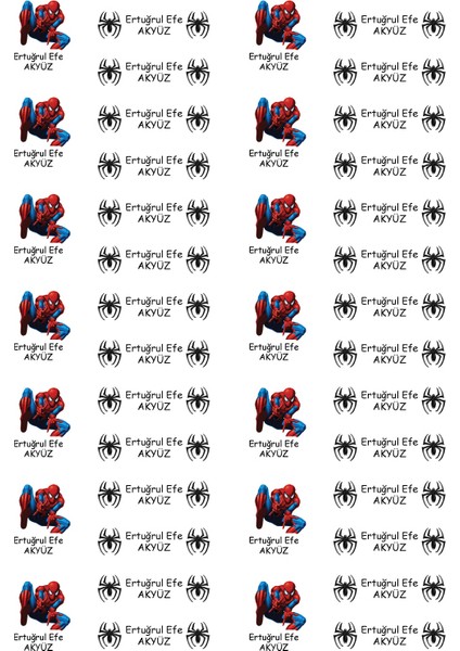 111 Adet Spiderman Okul Defter,kalem Etiketi Set fiyatları