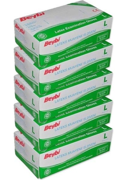 Pudralı Lateks Eldiven L Beden 5 Paket