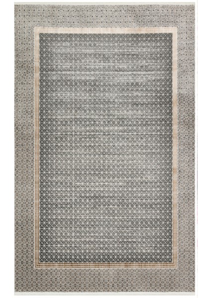 Lisbon New Ls 06 Antrasıt Gold Nw Parlak ve Yumuşak Dokulu Modern Desenli Işıltılı Makine Dokuması Halı