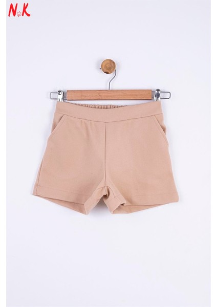 Kız Çocuk Kaşe Şort 55506 Camel