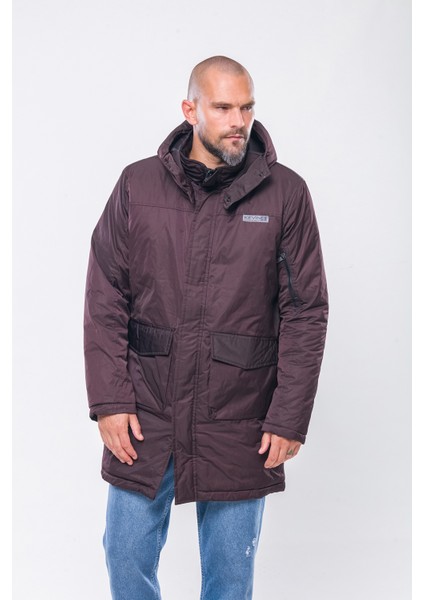 K235 Erkek Kahverengi Kapşonlu Parka