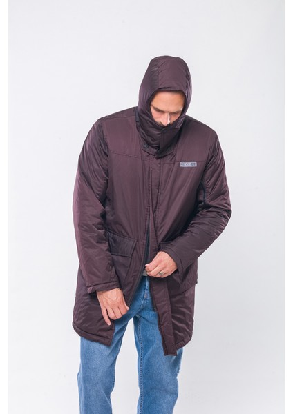 K235 Erkek Kahverengi Kapşonlu Parka