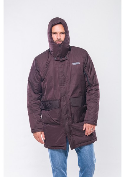 K235 Erkek Kahverengi Kapşonlu Parka