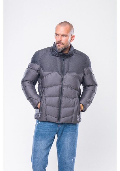 K231 Erkek Gri Şişme Mont indirimleri