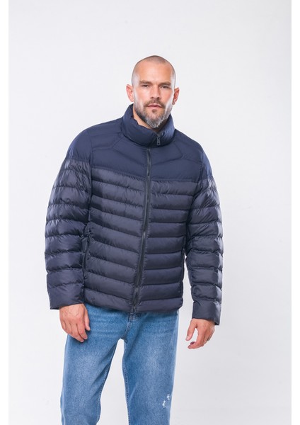 K237 Erkek Lacivert Ince Şişme Mont fiyatları