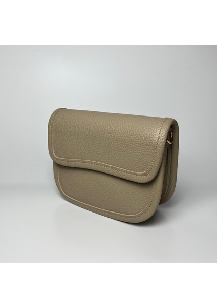 Giseca Kevi - Vizon Deri Kadın El ve Omuz Çantası