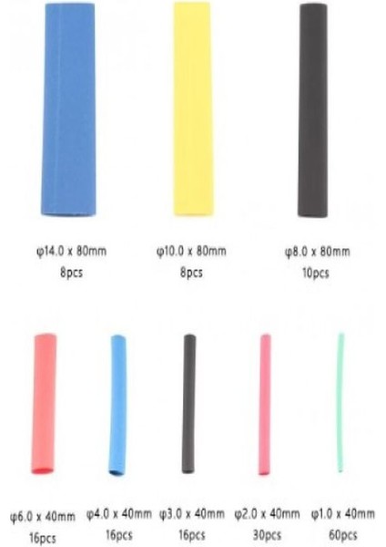 164 Parça Set Isıyla Daralan Makaron Kablo Koruyucu Kılıf Kablo Tamir Kiti fiyatları