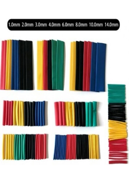 164 Parça Set Isıyla Daralan Makaron Kablo Koruyucu Kılıf Kablo Tamir Kiti modelleri