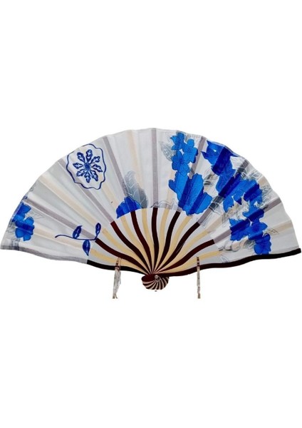 Japon Bambu Kumaş Yelpaze Çanta Boy Stant Hediyeli NO.115