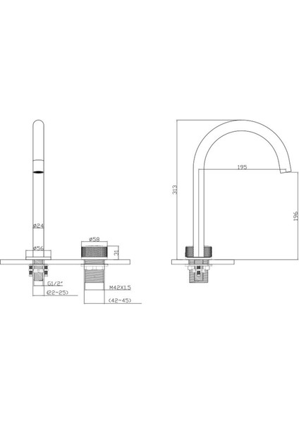 - Step 2 Delikli Çanak Tipi Lavabo Bataryası Mat Altın - 900528 modelleri