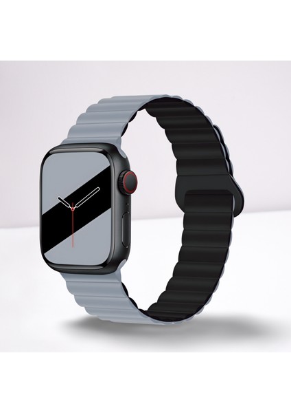 Apple Watch Uyumlu 42MM 44MM 45MM 49MM 1/2/3/4/5/6/se/7/8/ultra Akıllı Saat Magnetli Kordon ve Kayışı