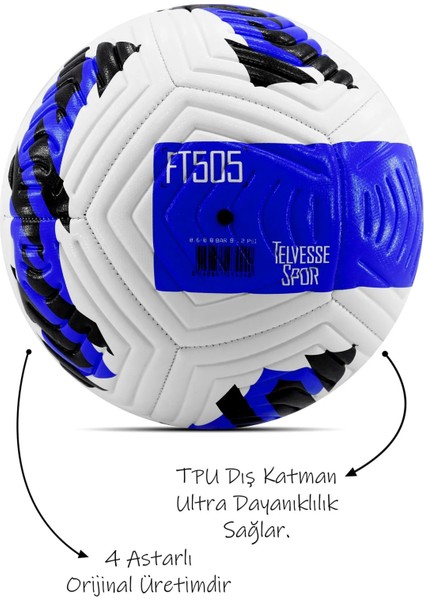 Futbol Topu Pompa Hediyeli Sert Zemin Halı Saha Futbol Topu Hibrit No:5 modelleri