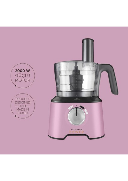 Mastermaid Power Essential Pink Gıda Hazırlama Seti 2000W