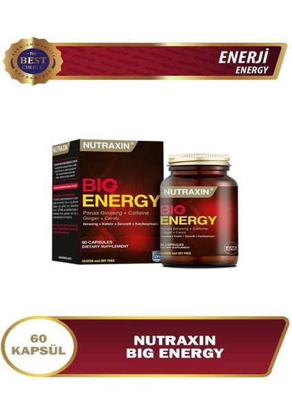 Big Energy Takviye Edici Gıda 60 Tablet