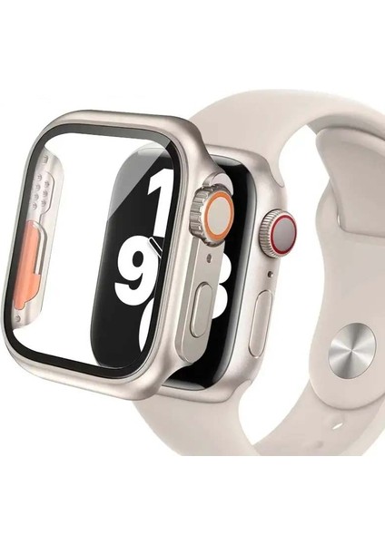 Apple Watch 44MM Uyumlu Ultra 49MM Görünüme Dönüştürücü Kasa ve Ekran Koruyucu
