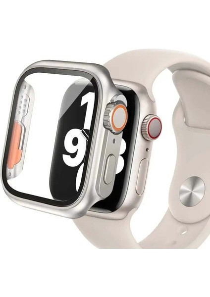 Apple Watch 44MM Uyumlu Ultra 49MM Görünüme Dönüştürücü Kasa ve Ekran Koruyucu