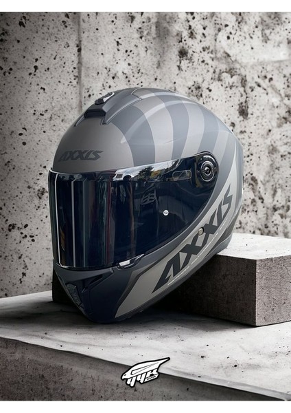 Draken Premier Gray. ''2 Vizörlü'' + ''sticker'' Hediyeli, Mat Motosiklet Kapalı Kask fiyatları