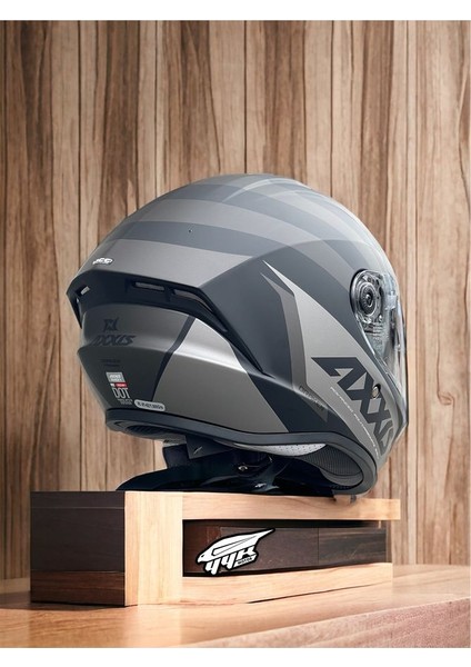 Draken Premier Gray. ''2 Vizörlü'' + ''sticker'' Hediyeli, Mat Motosiklet Kapalı Kask modelleri