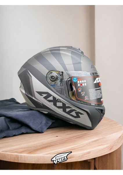 Draken Premier Gray. ''2 Vizörlü'' + ''sticker'' Hediyeli, Mat Motosiklet Kapalı Kask indirimleri