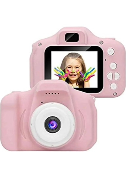 Cadde Outlet Dijital Fotoğraf Makinesi Çocuk Mini 1080P Hd Kamera Selfie Cocukfoto