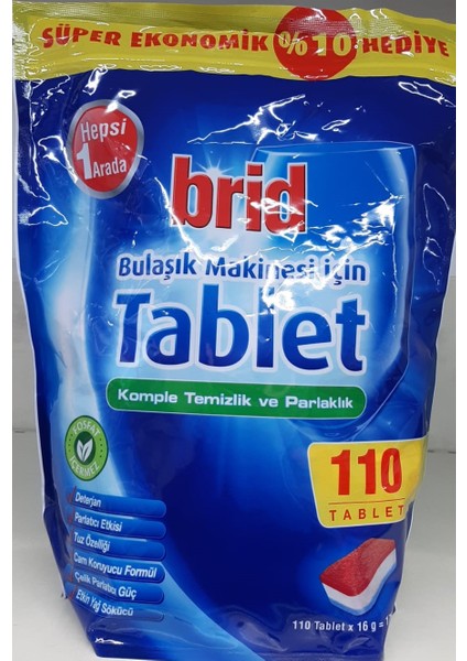 Bulaşık Makinesi Tableti Brid 16 gr 110 Adet