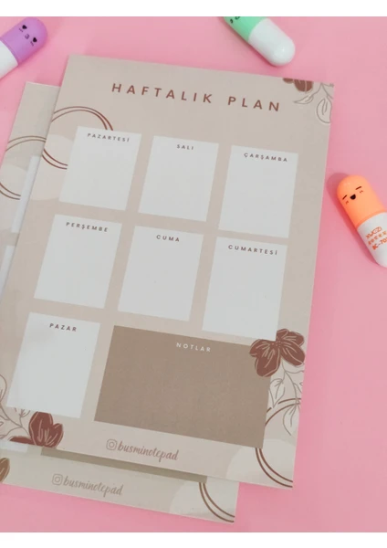 Busmi Notepad Haftalık Planlayıcı A5