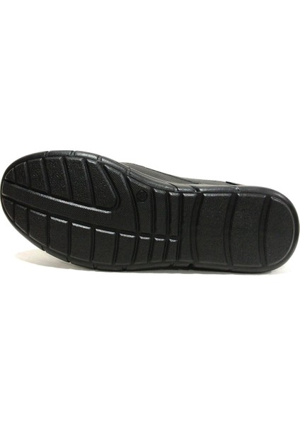 Siyah Bağcıksız Anatomik Comfort Erkek Ayakkabı