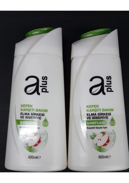 Şampuan 600 ml x 2 Elma Sirkeli & Biberiyeli Kepekli Saçlar İçin