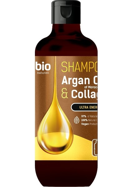 Şampuan Fas Argan Yağı ve Kollajen Ultra Enerji 355 ml
