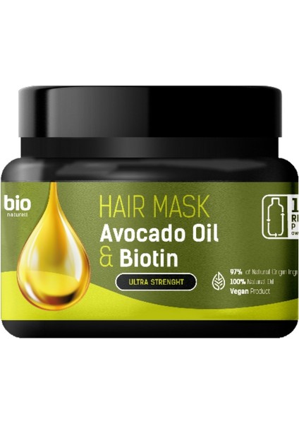 Saç Maskesi Avokado Yağı ve Biotin Ultra Güclendirici 295 ml