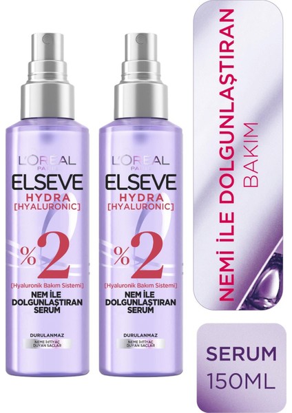 Elseve Hydra Nem ile Dolgunlaştıran Saç Bakım Serumu 150 ml x 2 Adet fiyatları