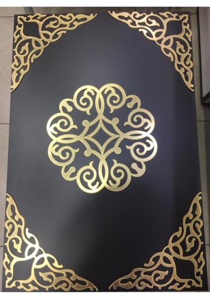 Dekoratif Gold Yapışkanlı Aynalı Pleksi Mobilya Dolap Süsü (25x25cm)