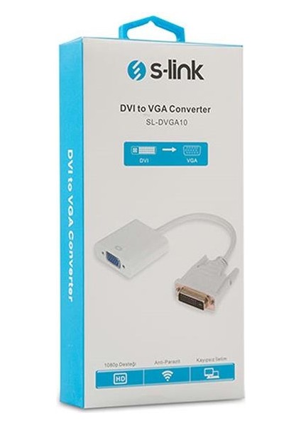 S-Lınk SL-DVGA10 Dvi-D To VGA Aktif Dönüştürücü