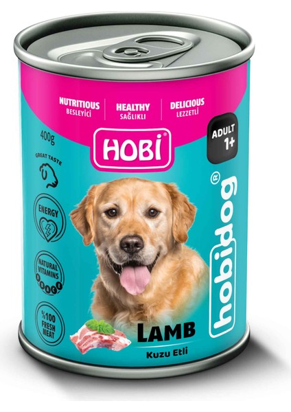 Hobidog Kuzu Etli Yetişkin Köpek Konservesi 400 gr