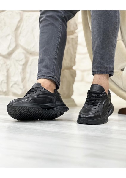 0349 Siyah Sneaker Erkek Ayakkabı