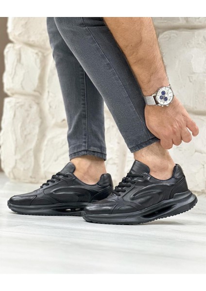 0349 Siyah Sneaker Erkek Ayakkabı