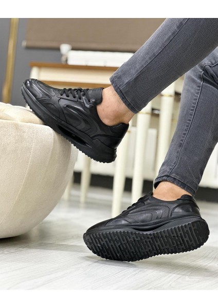 0349 Siyah Sneaker Erkek Ayakkabı