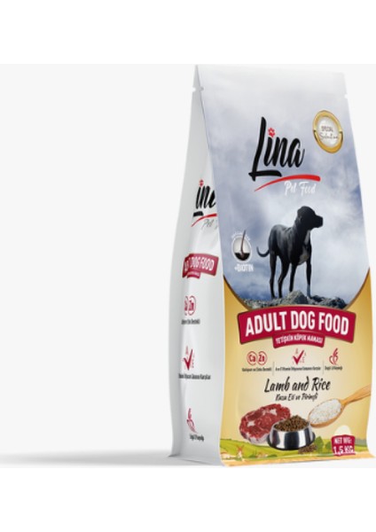 Kuzu Etli Pirinçli Yetişkin Köpek Maması 1.5 kg