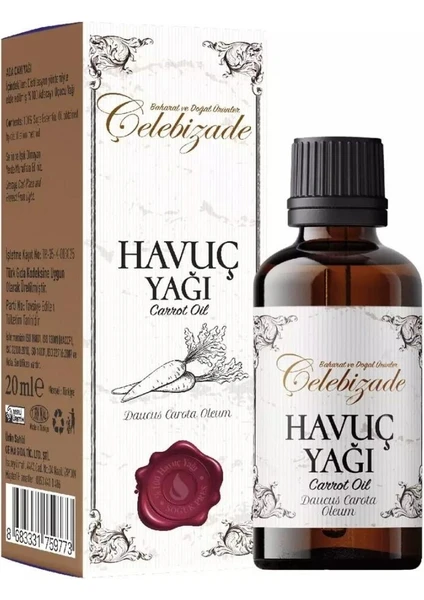 %100 Havuç Yağı 20 ml