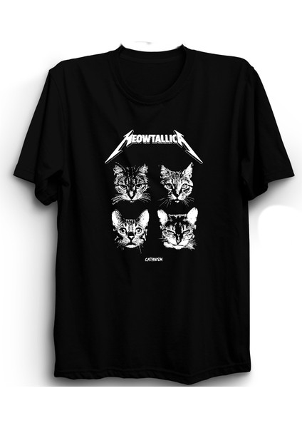 Meowtallica, Mizah, Rock Metal, Kedi, Cats Tişört